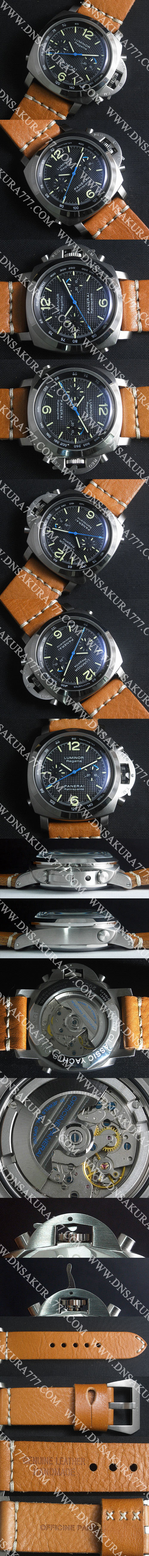 【スーパーコピー時計】PANERAI ルミノール レガッタ ラトラパランテ PAM00286 クロノグラフ AUTOMATIC ブラック