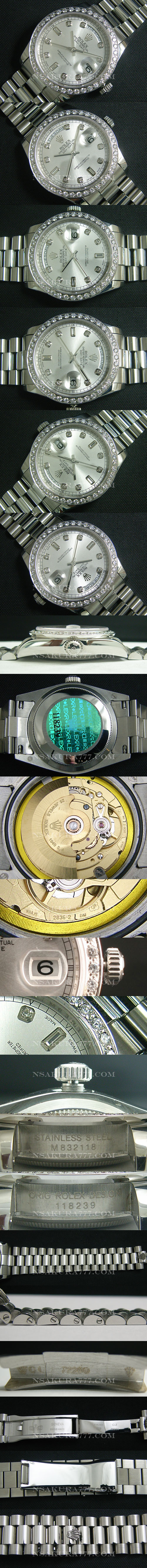 ロレックス デイデイトSwiss 2836-2 ムーブメント 搭載