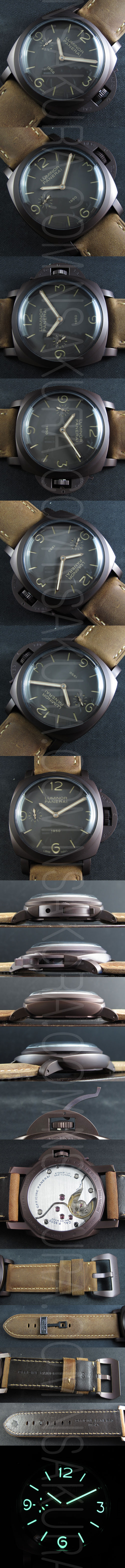 実用性が高いPANERAI LUMINOR マリーナ1950 Asain 28800振動 ハイエンドモデル 手巻き 夜光 ブラック