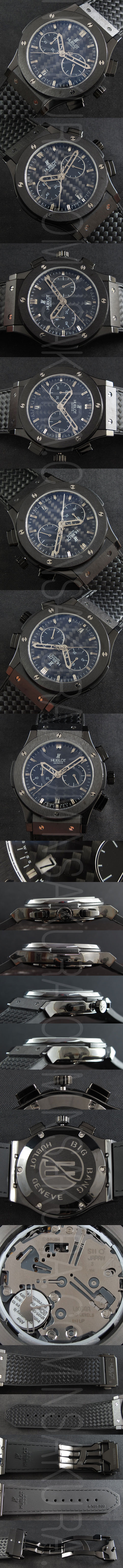 動作良好 HUBLOT 最新品ご案内 クラシック フュージョン，クォーツムーブメント クロノグラフ 日付表示