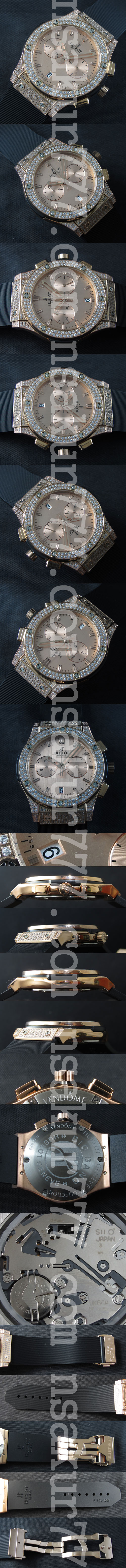 人気商品HUBLOTクラシック フュージョン(全面ゴールド全面ダイヤ)