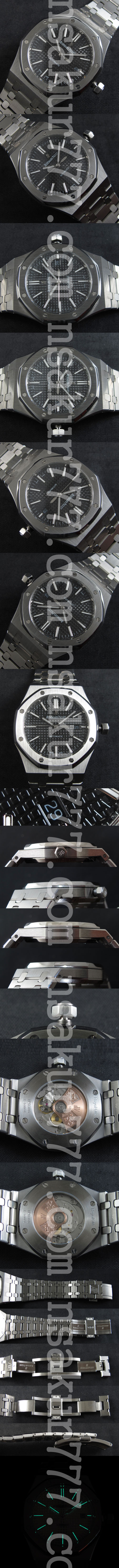 人気商品 AUDEMARS PIGUET ロイヤルオーク 9015ムーブ AUTOMATIC 日付 ブラック スーパールミナンス