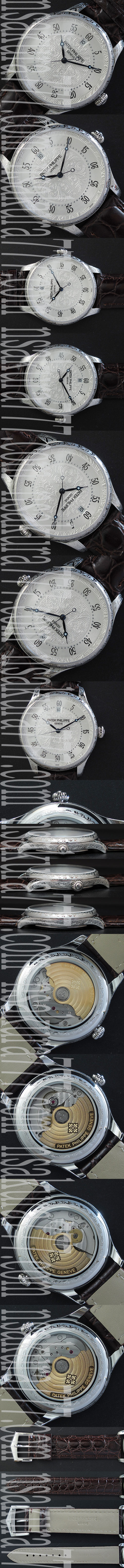 【安心購入】PATEK PHILIPPE コピー時計 38mm 9015ムーブメント 28800振動 自動巻き 革バンド