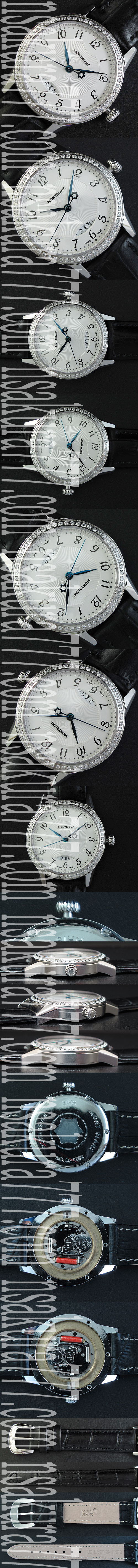 配送料無料 トップ品質モンブラン レディース腕時計 Quartz movement カレンダー表示 全面ダイヤモンド