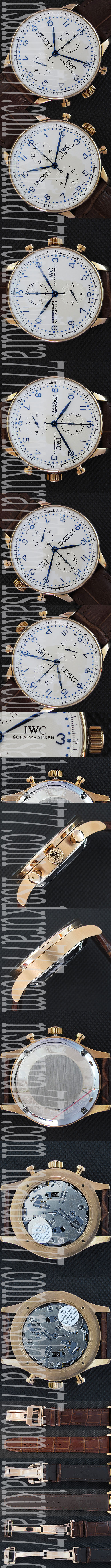 紳士腕時計IWCポルトギーゼクロノグラフ IW3714 クォーツムーブメント