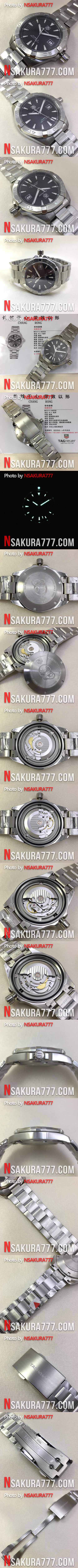 安心購入 TAG HEUER Aquaracer 300 Automatic ダークグレーダイヤル スーパールミナンス カレンター表示