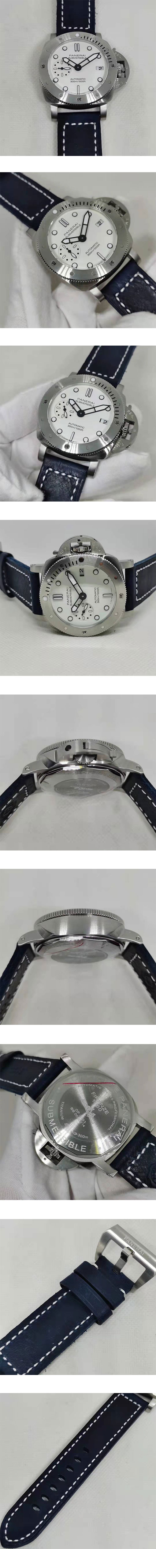 最新品ご案内:パネライコピー時計 サブマーシブル PAM01223 ホワイト 自動巻き 42mm