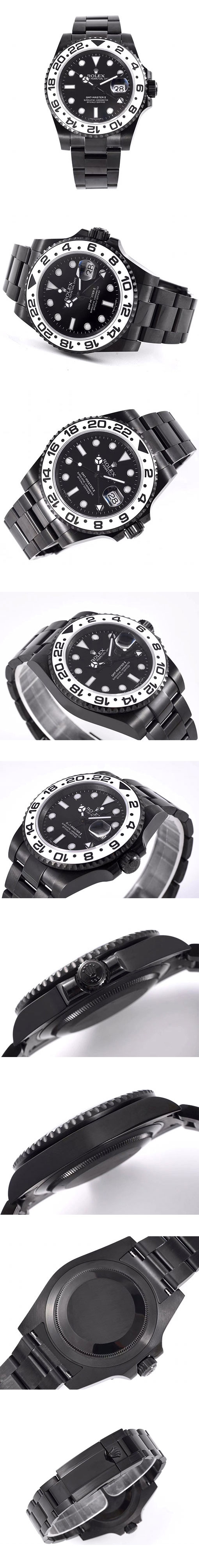 「黒サムライオレオ」ロレックスコピー時計 GMTマスター II 116710 ブラック VR Factoryカスタム