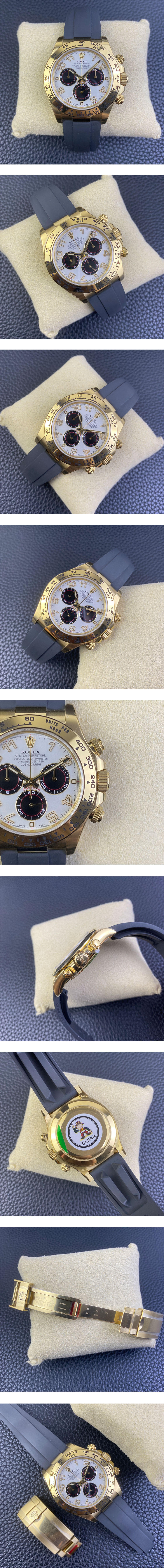 2022市場最高品質スーパーコピー時計 ロレックス コスモグラフ デイトナ 116528 ホワイト/ブラック【CLEAN製】