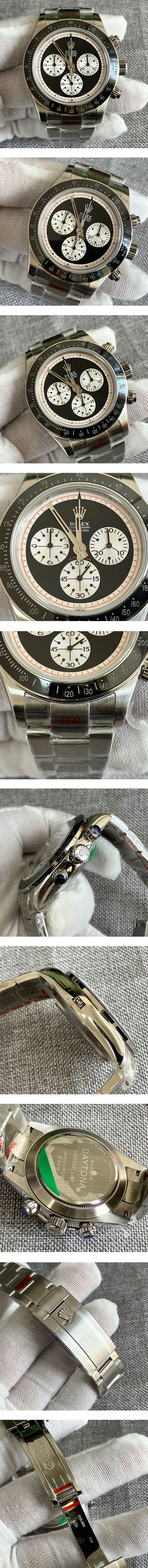 BLAKEN高級改装レプリカ時計 ロレックスコピー 旧型デイトナ・自動巻き　Ref.6264 ブラック