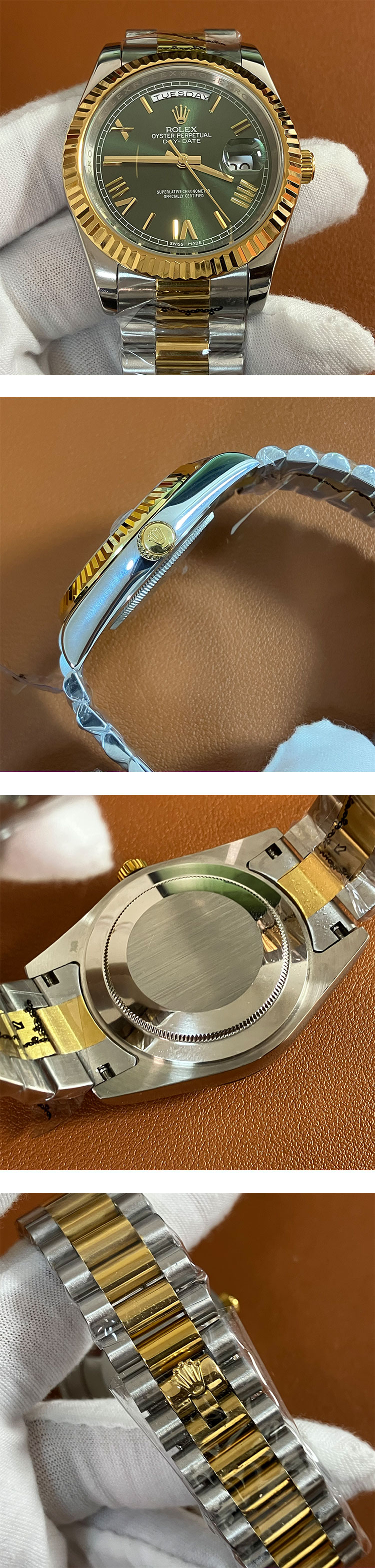 大人気のロレックス時計コピー通販 デイデイト 228235 自動巻き 41mm グリーン