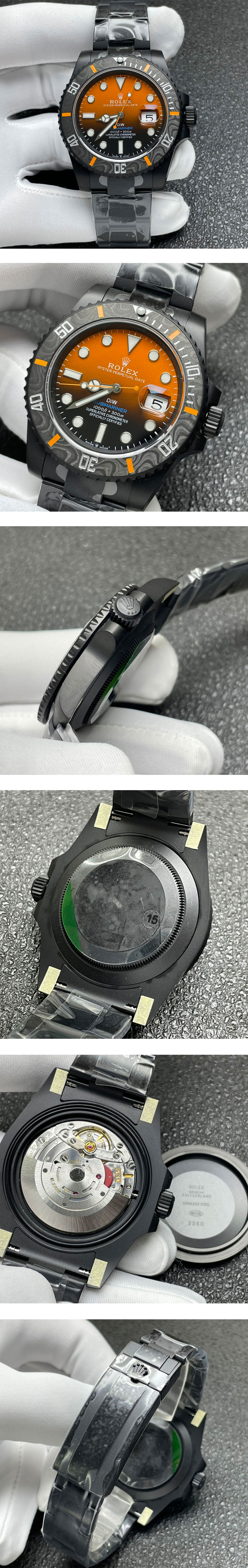 2023最大級規模スーパーコピー時計！「DIW」ロレックス カスタムサブマリーナー 40mm 3135 ムーブメント搭載!