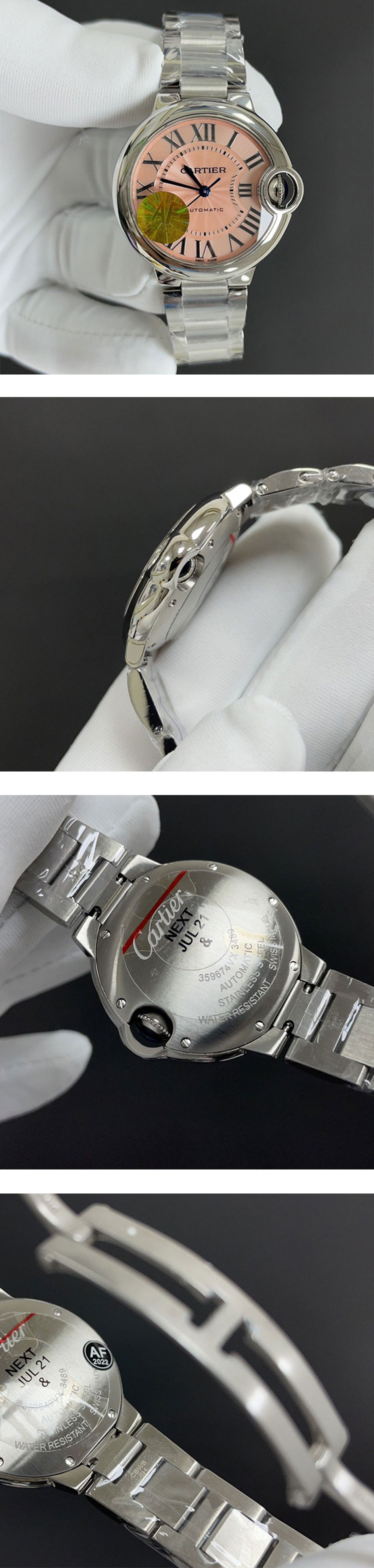2023カルティエコピー偽物新作続々入荷!バロンブルー 33mm W6920100 ピンク