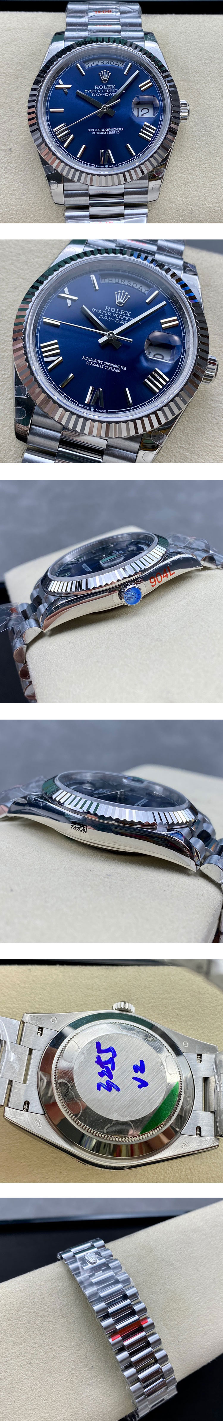 プラチナ ロレックス最高級スーパーコピー時計 デイデイトM228236-0007 40mm 3255ムーブメント搭載！