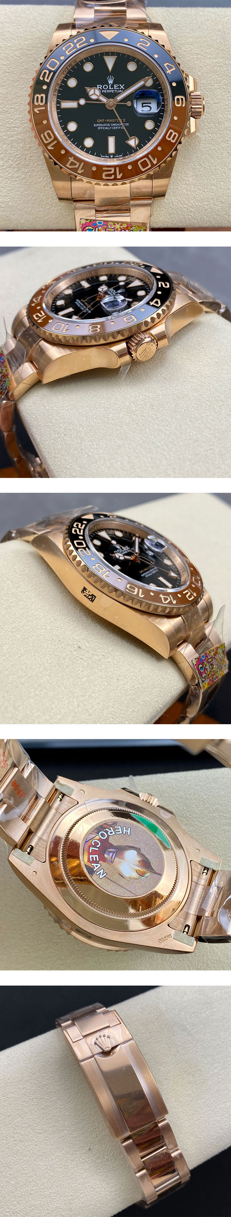 CLEAN製最高級ロレックススーパーコピー時計 GMTマスター II 126715CHNR ブラック/ブラウン