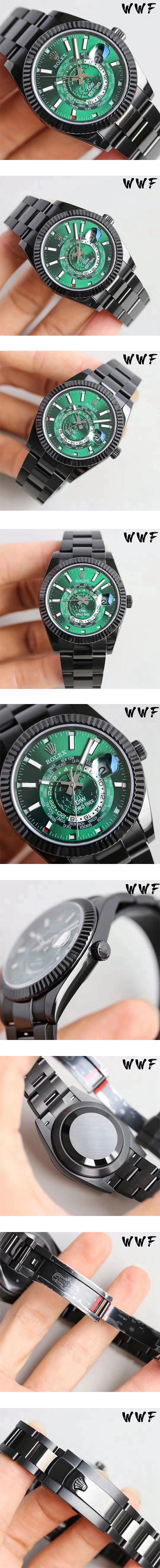 ロレックスコピー スカイドゥエラー グリーン 全自動機械 高級改装メンズ腕時計【WWF2024最新品】