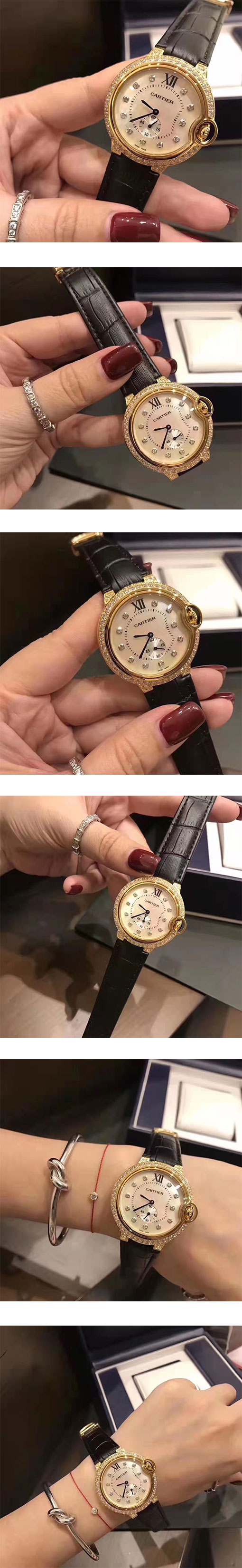 カルティエコピー バロン ブルー 新作品のレディース 腕時計 36mm クォーツ