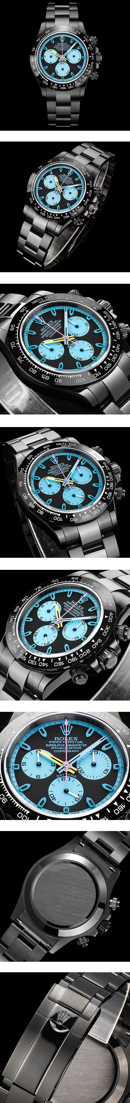 超薄型！ロレックスBLAKEN高級改装 デイトナN級品ブランドコピー腕時計 7750搭載！40mm