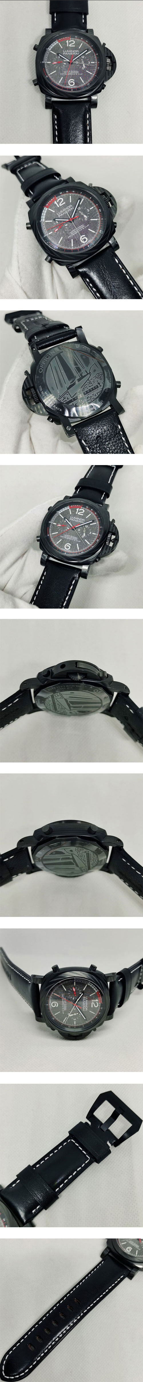素敵なPANERAI 最新品コピー時計 LUMINOR ルナ・ロッサ レガッタ PAM01038 AUTOMATIC クロノグラフ ダークグレー