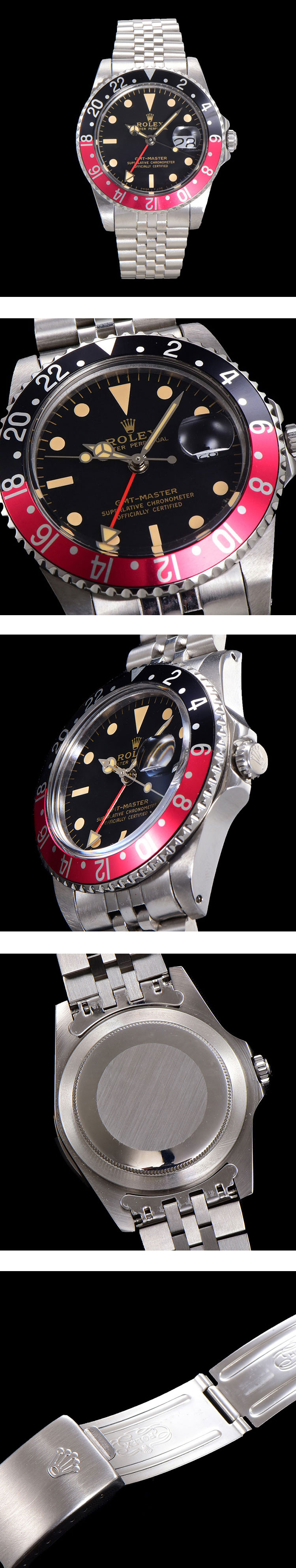 高品質ロレックス GMTマスター Ref.6542 1stモデル ベークライトベゼル レプリカ時計