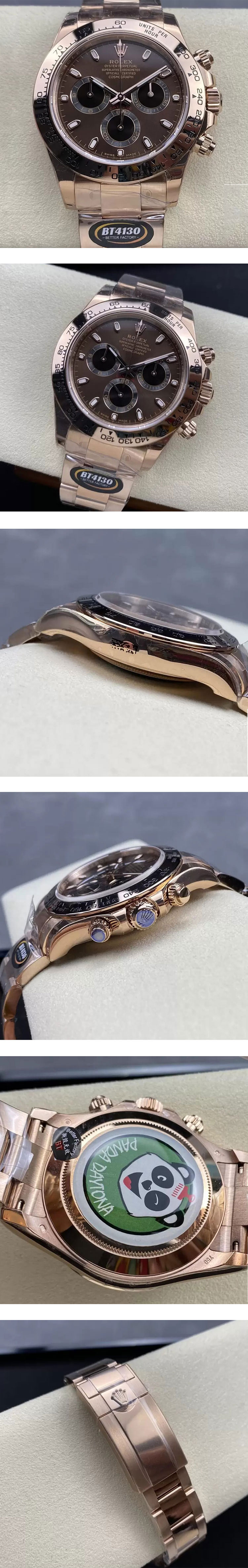 BT製最強のロレックスコピー コスモグラフ デイトナM116505-0013 チョコレート/ブラック 専用の4130ムーブメント！【最新作】
