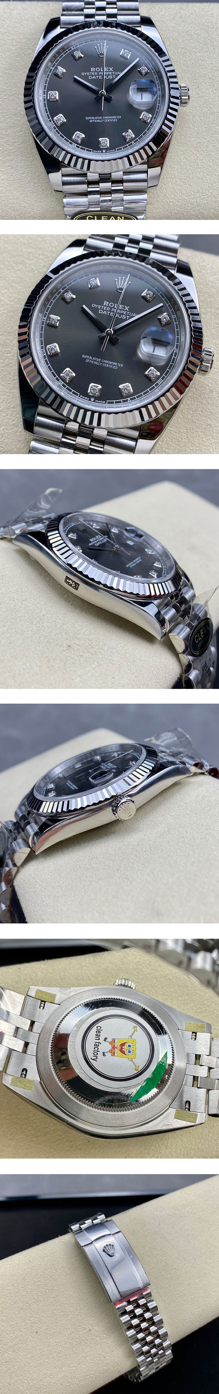 CLEAN製市場最高精密ロレックススーパーコピー時計 デイトジャスト126334G スレート 41mm 3235ムーブメント搭載