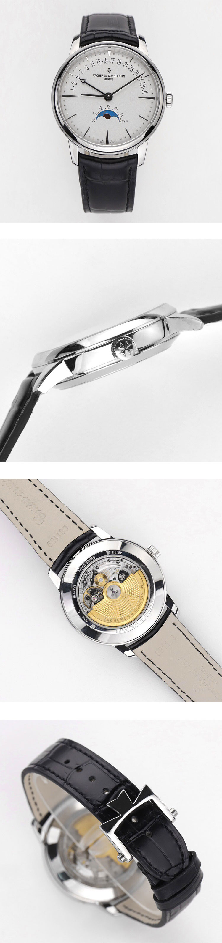 メンズ腕時計 ヴァシュロン・コンスタンタンコピー ムーンフェイズ&レトログラード・デイト 4010U/000G-B330 ホワイト