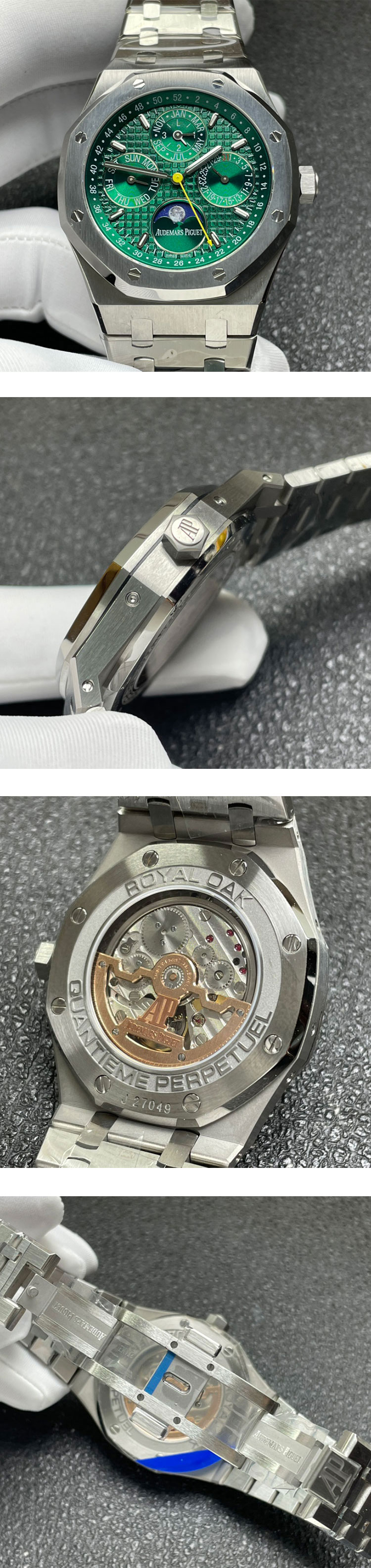 APS製 世界限定50本オーデマ・ピゲコピー ロイヤルオーク パーペチュアルカレンダー  26606ST.OO.1220ST.01 グリーン文字盤 最高精密
