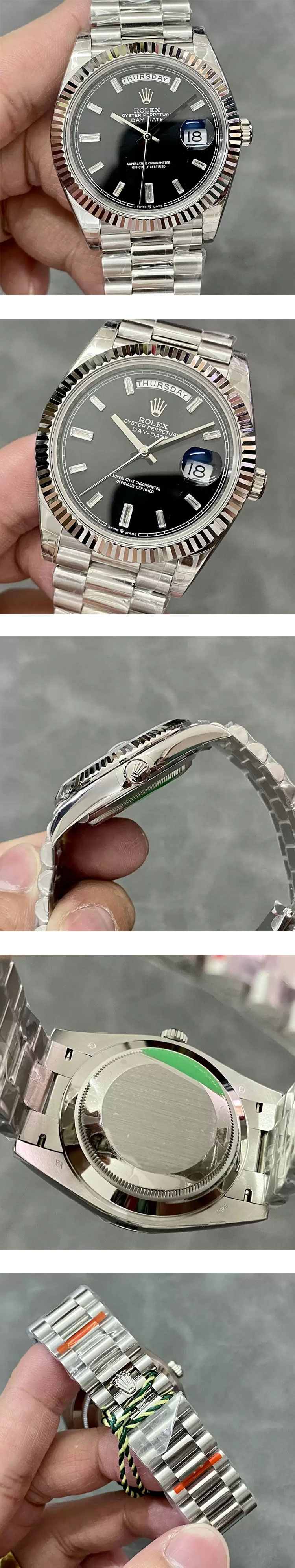 2023高品質人気ロレックスコピー デイデイト M228236-0004 ブラック 40mm 豊富に品揃え
