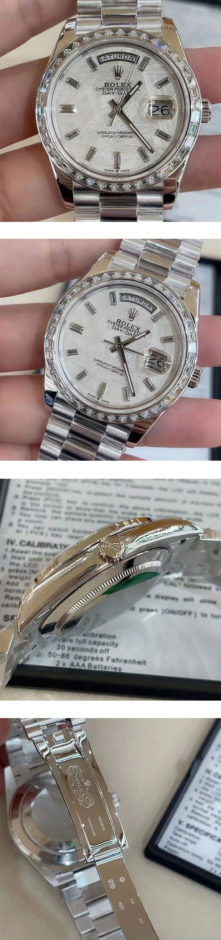 高級腕時計スーパーコピー ロレックス M228349RBR-0040デイデイト 40mm メテオライト