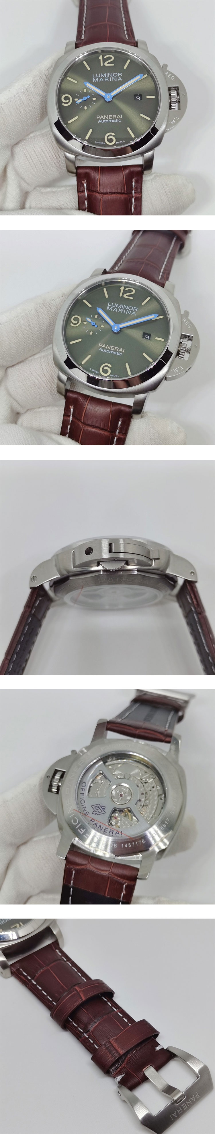 激安腕時計挑戦 パネライコピーPAM01116 ルミノール マリーナ プラチナテック™ - 44mm グリーン