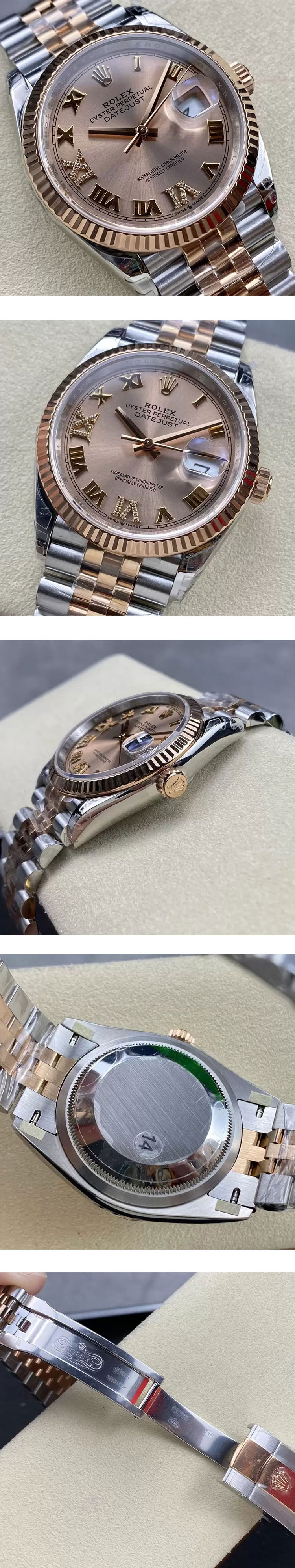 2023人気のロレックスコピー126231 デイトジャスト 36mm VI＆IXダイヤ メンズ腕時計