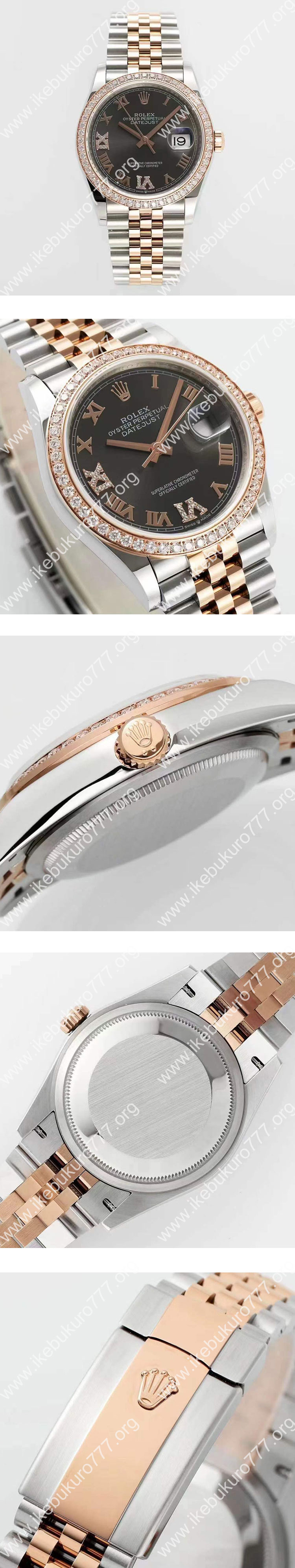 高精度 ロレックススーパーコピーM126281RBR-0011 デイトジャスト 36mm 3235!スレート GM製好評腕時計
