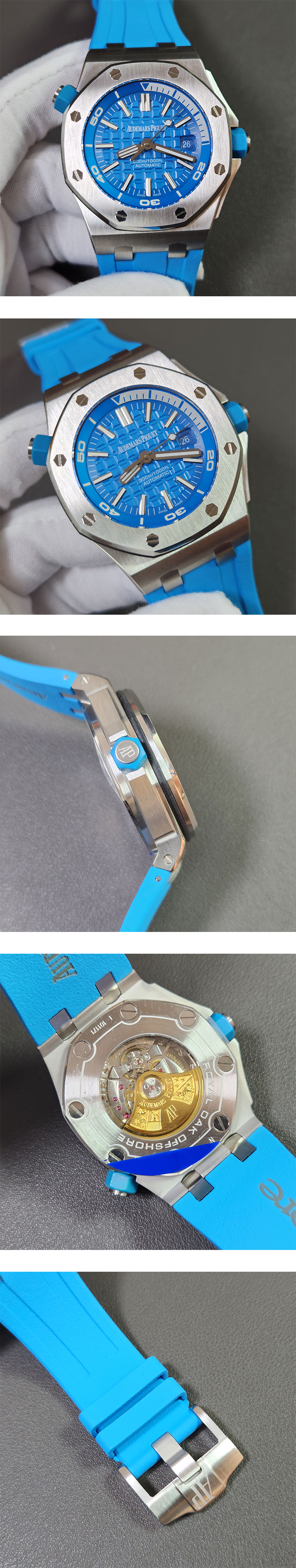 【限定モデル 】オーデマピゲコピー ロイヤルオークオフショア ダイバー ブティック 15710ST.OO.A032CA.01 ターコイズブルー文字盤