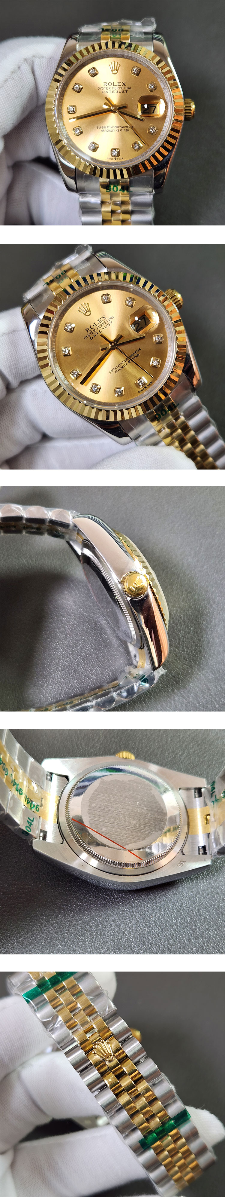 TT ロレックスコピー デイトジャスト 116233 シャンパン 36mm 好評腕時計