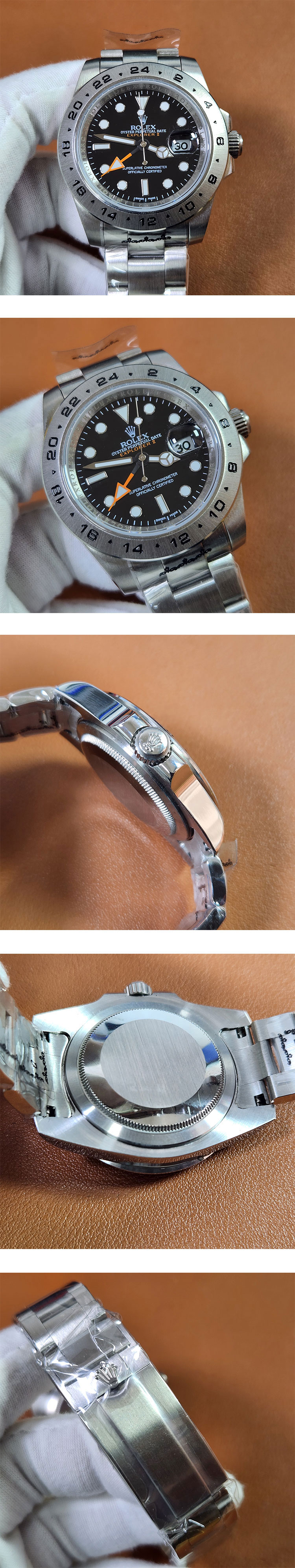 メンズ腕時計ロレックス 216570 エクスプローラー42mm(GMTデュアルタイム機能フル稼働)
