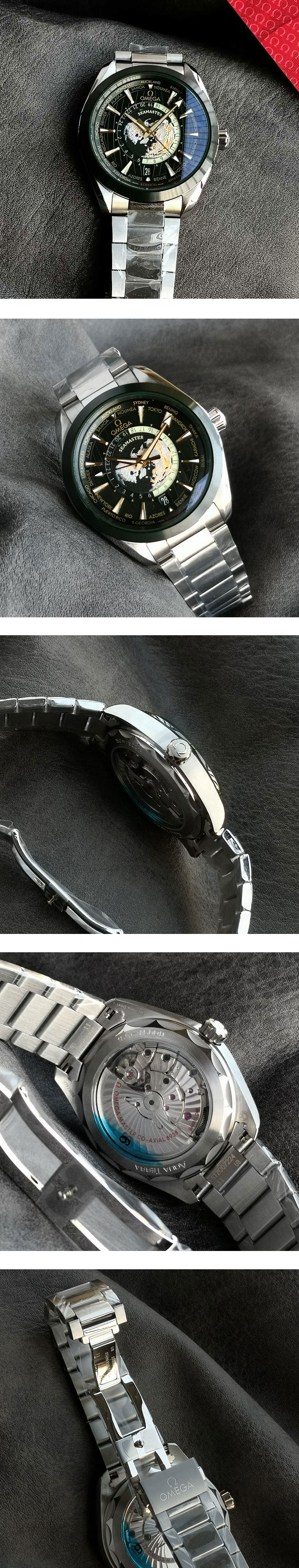 最高精密レプリカ時計 OMEGA シーマスター アクアテラ ワールドタイマー 220.30.43.22.10.001 自動巻き 夜光