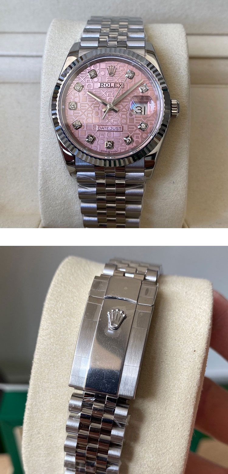 精巧腕時計 M126234-0023 デイトジャスト 36mm ピンクコンピューター 一番人気ロレックスコピー