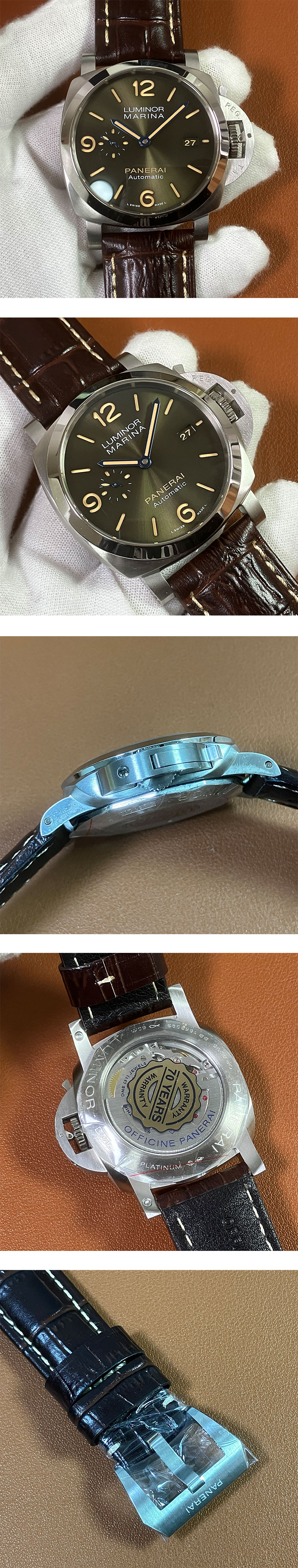 TTF工場出品 2024新品パネライコピー時計 ルミノール マリーナ プラチナテック™ - 44mm グリーン PAM01116