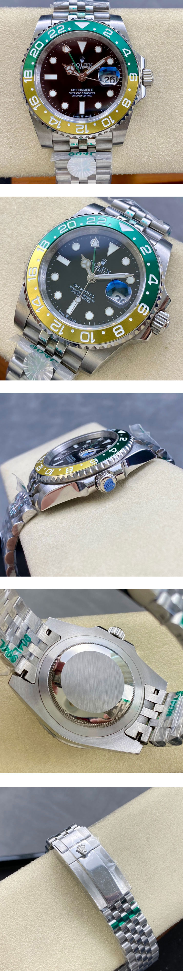 極美品 ロレックスコピー改装 GMTマスター II 40mm Sprite 稀少