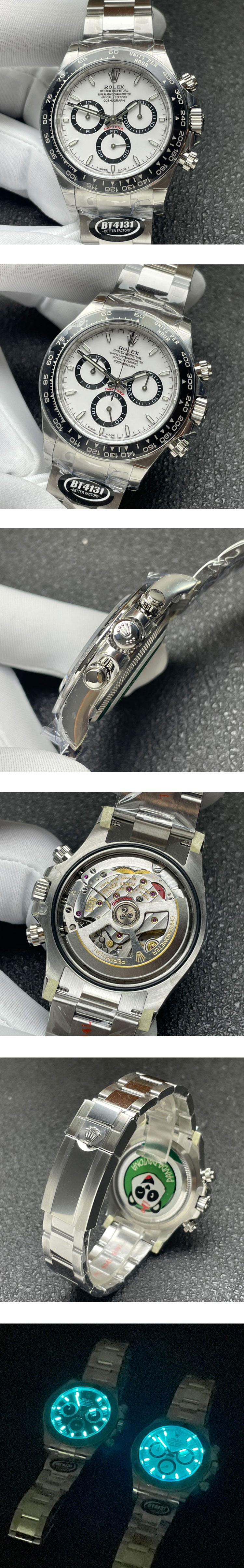 【BT製】2024最強のロレックスコピー時計 126500LN コスモグラフ デイトナ 40mm ホワイト 4131搭載 新品