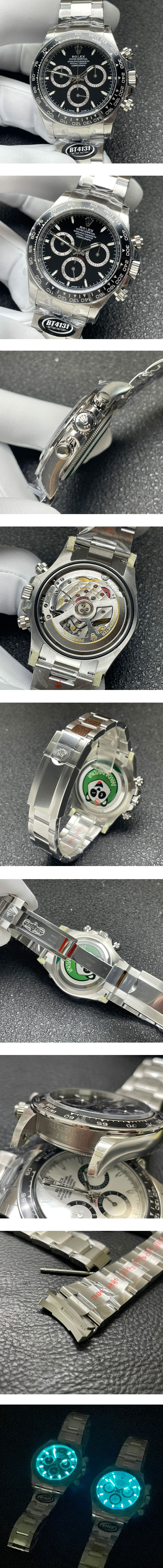 BT工場出品 最強のロレックスコピー新品 126500LN コスモグラフ デイトナ 40mm ブラック タントン製キャリバー4131搭載