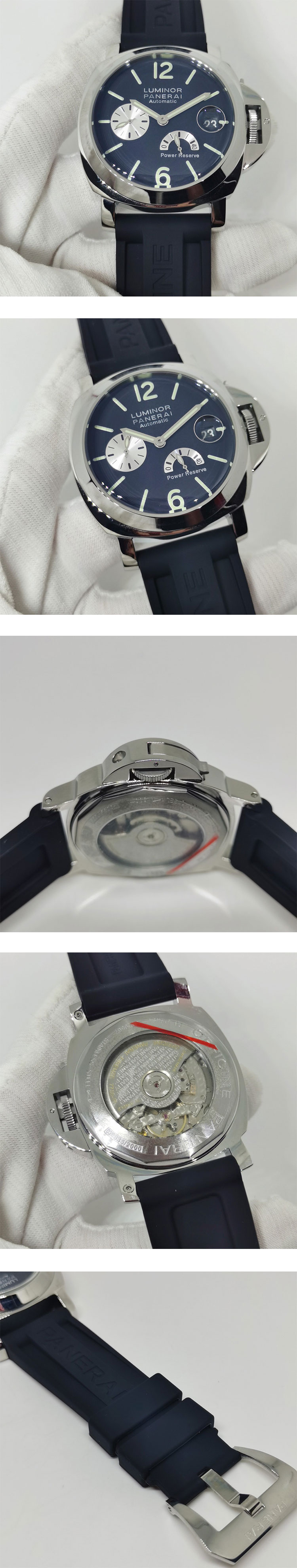 質感良好 PANERAI LUMINOR パワーリザーブ Asian 21600振動 Automatic スーパールミナンス カレンダー PAM 00171
