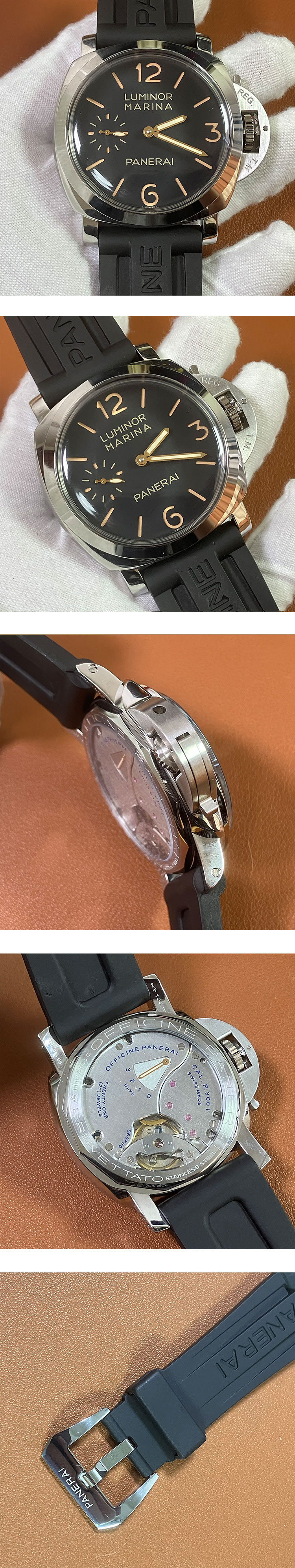 TT パネライコピー ルミノール マリーナ 1950 3DAYS 47ｍｍ PAM00422 手巻き ラバー