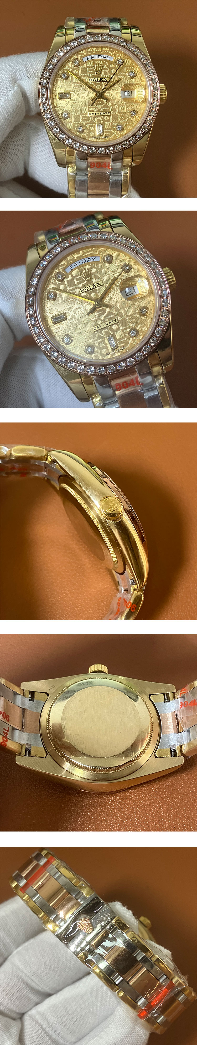 女性用腕時計 ロレックスコピー 18948BIC デイデイト 36mm
