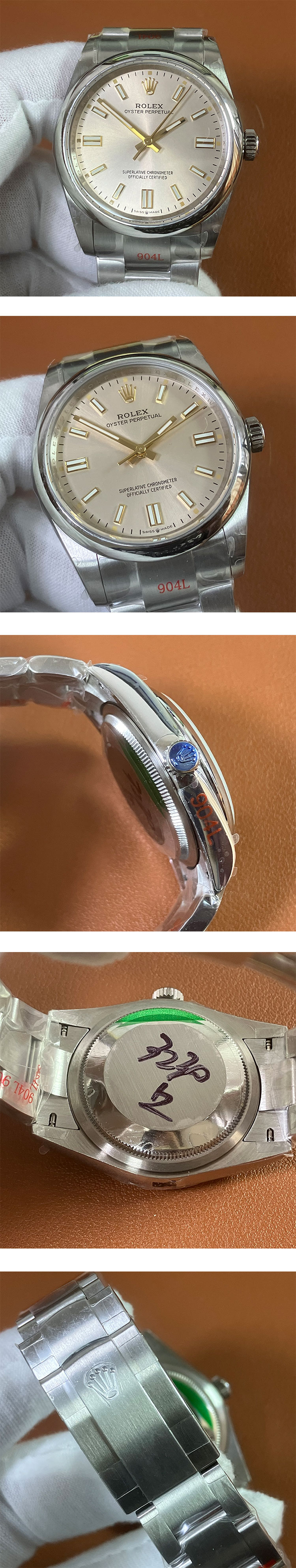 ロレックスコピーM126000-0001 オイスターパーペチュアル 36mm シルバー 3230ムーブメント 904L