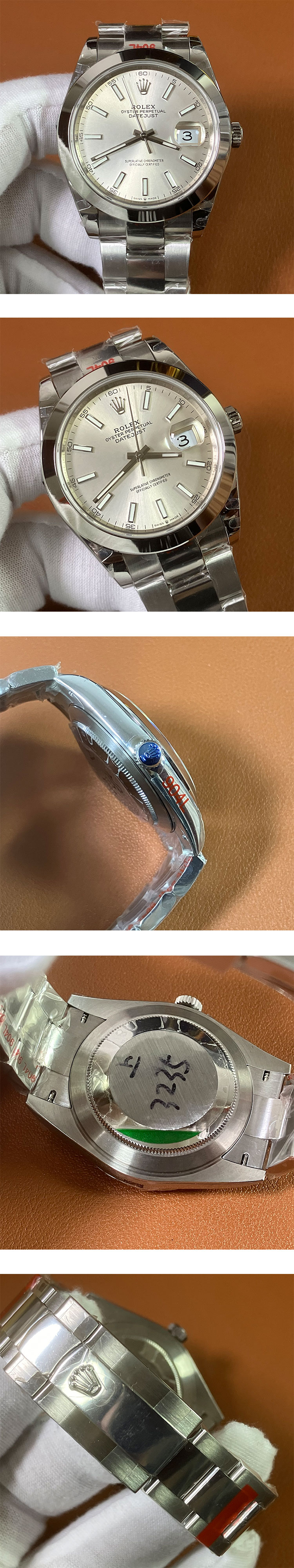高品質ロレックススーパーコピー M126300-0003 デイトジャスト 3235ムーブメント【 41mm、 シルバー 】