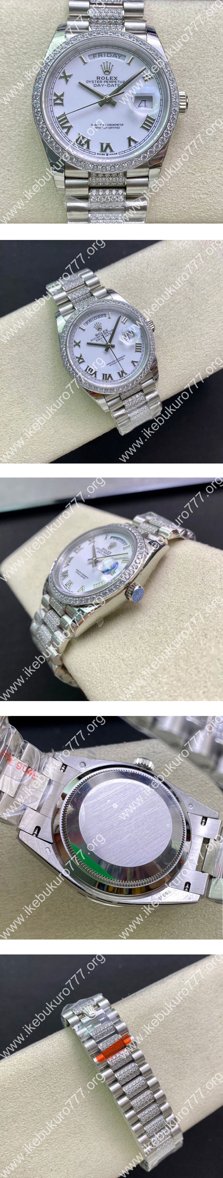 【GM工場】ロレックスコピー M128349RBR-0026 デイデイト 40mm 3255搭載 ホワイト