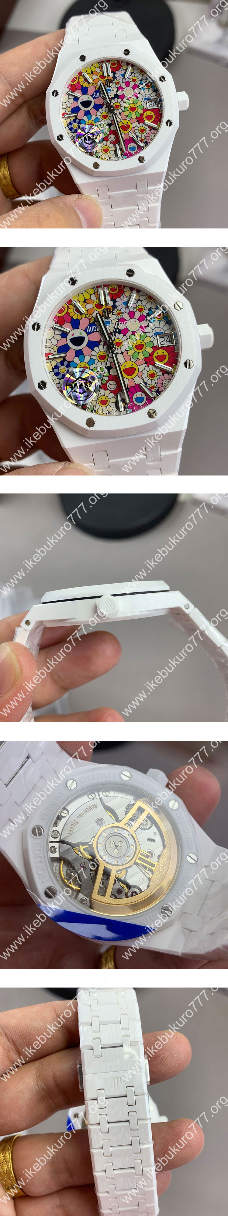 【APS工場ホワイトセラミック】改装オーデマ ピゲコピー ロイヤルオーク 15500ST 41mm Takashi Murakami