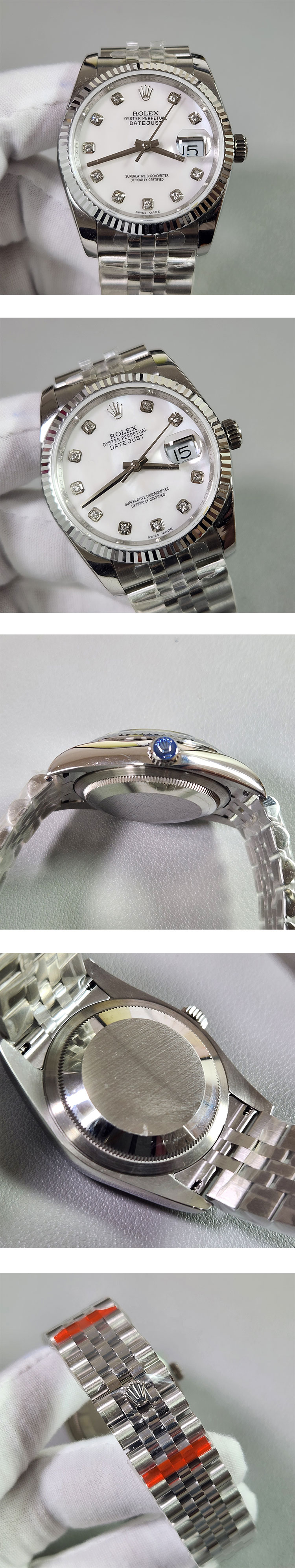 GM工場ロレックスコピー 116234-0078 デイトジャスト 36mm 	ホワイトシェル 3135搭載